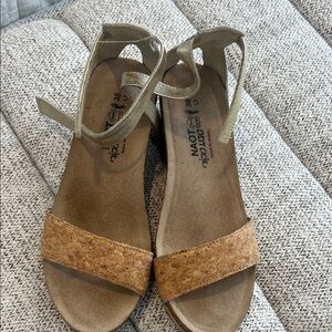 Naot Women's Cork and silver Sandals